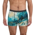 thumbnail image 1 of Pofeuu Abstract Ocean Currents Print Men’s Boxer Briefs, Moisture-Wicking Underwear, Regular,Trunk-Small, 1 of 5