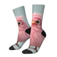 thumbnail image 1 of Pofeuu Adorable Pink Fluffy Birds Print Crew Socks, Adult Running Hiking Socks for Youth and Adult, 1 of 6