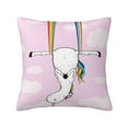 thumbnail image 1 of Pofeuu Aerial Yoga for Unicorn Print Double-sided plush pillowcase Square Throw Pillow Covers Pillows Cover for Living Room Bedroom Sofa Couch Cushion Cover（No pillow core）-20"x20", 1 of 7