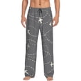 thumbnail image 1 of Pofeuu Airplane Routes Around The World Print Men's Pajama Pants, Soft Lounge Pajama Pants with big pockets for Men Plaid Pj Bottoms-Large, 1 of 6