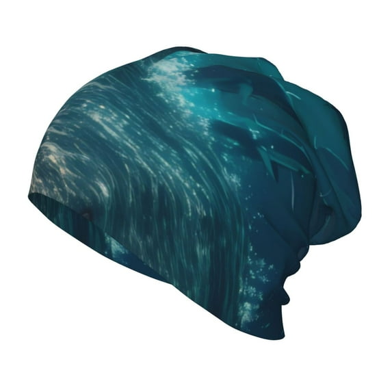Pofeuu Airplane Shark Print Toddler Beanies for Boys Baby Warm Slouchy Skullcap Hats Toddler Beanie Knit Caps Hats for Kids