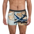 thumbnail image 1 of Pofeuu Airplane World Map Adventure Print Men’s Boxer Briefs, Moisture-Wicking Underwear, Regular,Trunk-Medium, 1 of 5