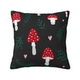 thumbnail image 1 of Pofeuu Amanita Mushroom Print Double-sided plush pillowcase Square Throw Pillow Covers Pillows Cover for Living Room Bedroom Sofa Couch Cushion Cover（No pillow core）-12"x12", 1 of 7