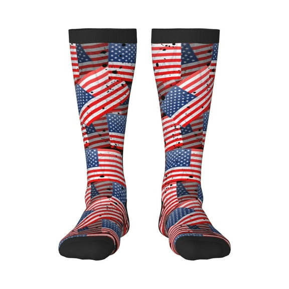 Pofeuu America Flags1 Print Stockings, Adult Running Hiking Socks for Youth and Adult