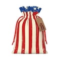 thumbnail image 1 of Pofeuu America Flags2 Print Burlap Bags with Drawstrings Drawstring Gift Bags Pouch Bag for Thankgiving Birthday Party Gift Wrapping Treats and Party Favors-Medium, 1 of 9