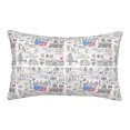 thumbnail image 1 of Pofeuu America Landmarks2 Print Polyester Microfiber Plush Pillowcases, Super Soft and Cozy Pillow Case Covers with Envelop Closure（Pillow core not included）-16"x24", 1 of 6