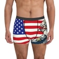 thumbnail image 1 of Pofeuu American Astronaut Runs Forward Print Men’s Boxer Briefs, Moisture-Wicking Underwear, Regular,Trunk-Small, 1 of 5