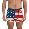 thumbnail image 1 of Pofeuu American Flag Map Print Men’s Boxer Briefs, Moisture-Wicking Underwear, Regular,Trunk-XX-Large, 1 of 5
