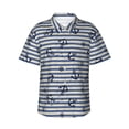 thumbnail image 1 of Pofeuu Anchors And Steering Wheel Print Hawaiian Shirt for Men Sleeves Casual Button Down Summer Beach Dress Shirts T-Shirts,X-Large, 1 of 7