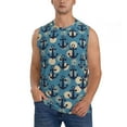 thumbnail image 1 of Pofeuu Anchors Print Men's Muscle T-Shirt, Sleeveless, Muscle Tank, Classic Muscle Tee Top For Men Casual Sleeveless Muscle T-Shirt Trendy Clothes-X-Large, 1 of 7