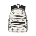 thumbnail image 1 of Pofeuu Anchors and Ropes Print Laptop Backpack Travel Canvas Backpack for School Lightweight and Comfortable Backpack College Backpack Schoolbag, 1 of 6