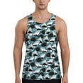 thumbnail image 1 of Pofeuu Angry Shark Print Men's Workout Tank Tops Sleeveless Muscle Gym Shirt Quick Dry-3X-Large, 1 of 7