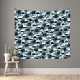 thumbnail image 1 of Pofeuu Angry Shark Print Wall Tapestry Decoration Wall Hanging Tapestry 60 x 51 Inch, 1 of 6