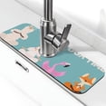 thumbnail image 1 of Pofeuu Animal Meditation Print Splash Guard for Sink Faucet Sink Gadgets-Splash Guard Behind Faucet Drip Catcher for Kitchen, Bathroom,Sink Mat, 1 of 7