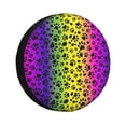 thumbnail image 1 of Pofeuu Animal Paw Rainbow Print Spare Tire Wheel Cover for Car Truck SUV Camper Universal Fit Spare Tire Cover RV Spare Tire Covers-17 inch, 1 of 6