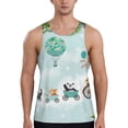 thumbnail image 1 of Pofeuu Animals Riding Across The Sky Print Men's Workout Tank Tops Sleeveless Muscle Gym Shirt Quick Dry-4X-Large, 1 of 7