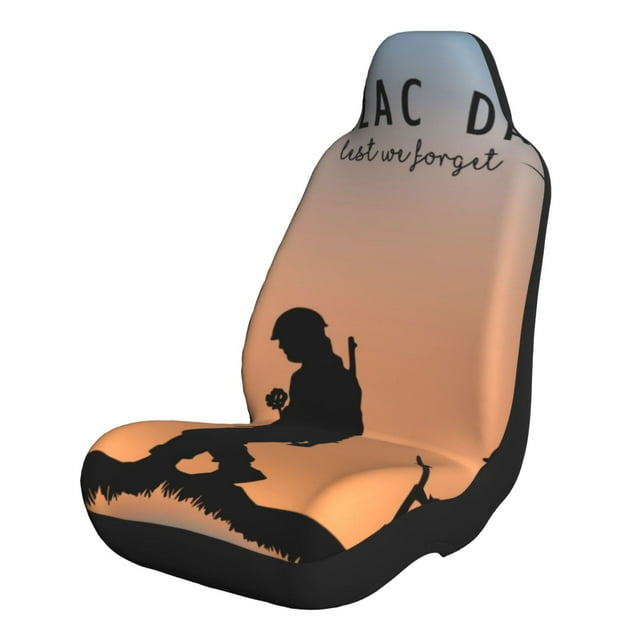 Pofeuu Anzac Day Print Automotive Car Seat Covers Flat Cloth Full Set