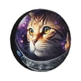thumbnail image 1 of Pofeuu Astronaut Cat Print Spare Tire Wheel Cover for Car Truck SUV Camper Universal Fit Spare Tire Cover RV Spare Tire Covers-17 inch, 1 of 6