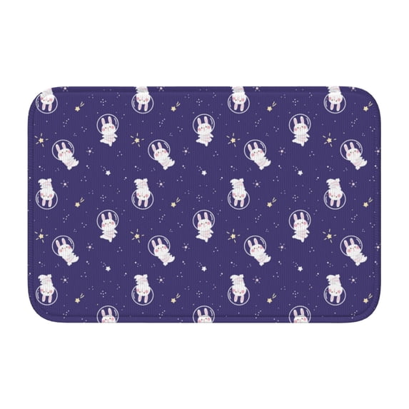 Pofeuu Astronaut Rabbit Print Hem Mat 40x60 - Multipurpose Doormat for Indoor & Outdoor Use - Welcome Your Guests with our Entrance Mat