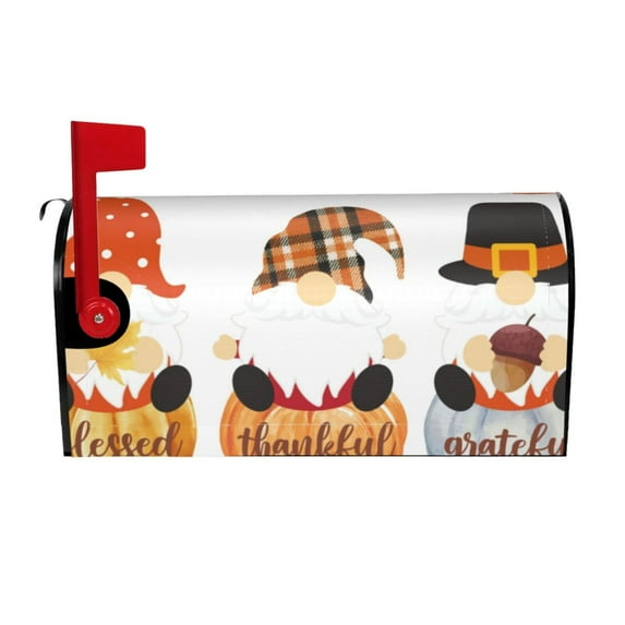 Pofeuu Autumn Gnomes-1 Print Mailbox Covers Letterbox Cover Mailbox Wrap for Home Garden Yard Outdoor Decor -21x18 in