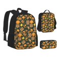 thumbnail image 1 of Pofeuu Autumn Harvest Pumpkin Basket Print Backpack Travel Backpacks With Lunch Bag Pencil Bag Set 3 pcs Set Cartoon Backpack, 1 of 7