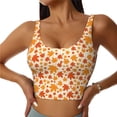 thumbnail image 1 of Pofeuu Autumn Red and Orange Maple Leaves Print Sports Bra for Women Sexy Vest Yoga Running Gym Fitness Crop Bras Tops-Medium, 1 of 8