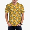 thumbnail image 1 of Pofeuu Avocado Dog Print Men's Loose Fit Midweight Short-Sleeve Pocket Polo-Large, 1 of 6