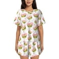 thumbnail image 1 of Pofeuu Avocado Lovers Print Women's Pajama Set Short/Shorts Soft Button PJs Elastic Drawstring Waist Sleepwear-X-Large, 1 of 6