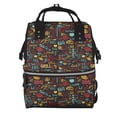 thumbnail image 1 of Pofeuu BBQ Barbecue Grill Print Diaper Bag Backpack, Multifunction Travel Pack Maternity Baby Changing Bags, Large Capacity, Waterproof, 1 of 6