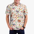 thumbnail image 1 of Pofeuu BBQ Party1 Print Men's Loose Fit Midweight Short-Sleeve Pocket Polo-XX-Large, 1 of 6