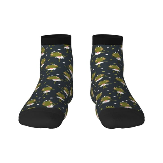 Pofeuu Ballerina Frogs Print 30cm Socks, Adult Running Hiking Socks for Youth and Adult