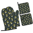 thumbnail image 1 of Pofeuu Ballerina Frogs Print Oven Mitts and Pot Holders 4 pcs Set,High Heat Resistant 500 Degree Extra Thicken Long Kitchen Cotton Oven Glove for Cooking, 1 of 6