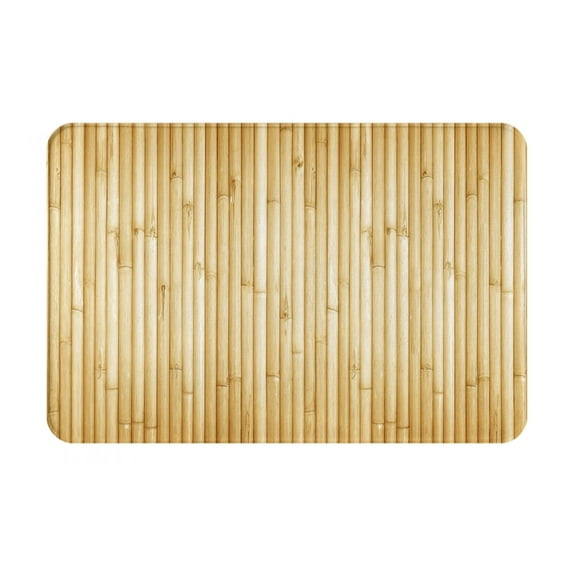 Pofeuu Bamboo Wall Print Flannel Doormats Rug16"x24"Rug Washable Doormats Indoor Outdoor Rugs for Layered Front Door Mats, Porch, Kitchen, Entryway