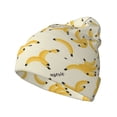 thumbnail image 1 of Pofeuu Banana Print Beanie Hat for Men Women Knit Winter Hat Warm Cuffed Skull Beanie Slouchy Soft Unisex, 1 of 6