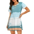 thumbnail image 1 of Pofeuu Bathtub with Soap Bubbles Print Women's Loose Fit Short Sleeve Nightgown, Comfortable Sleep Dress for Women, Casual Lounge Sleepwear, Soft Cotton Sleep Dress, 1 of 6