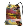 thumbnail image 1 of Pofeuu Beautiful African Woman Print Drawstring Backpack Water Resistant String Bag Sports Sackpack Gym Sack with Side Pocket for Men Women, 1 of 6