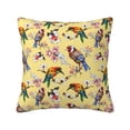 thumbnail image 1 of Pofeuu Beautiful Bright Birds And Flowers Print Double-sided plush pillowcase Square Throw Pillow Covers Pillows Cover for Living Room Bedroom Sofa Couch Cushion Cover（No pillow core）-16"x16", 1 of 7