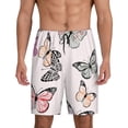 thumbnail image 1 of Pofeuu Beautiful Butterfly Print Men's Soft Woven Elastic Waistband Sleep Pajama Short-XX-Large, 1 of 6