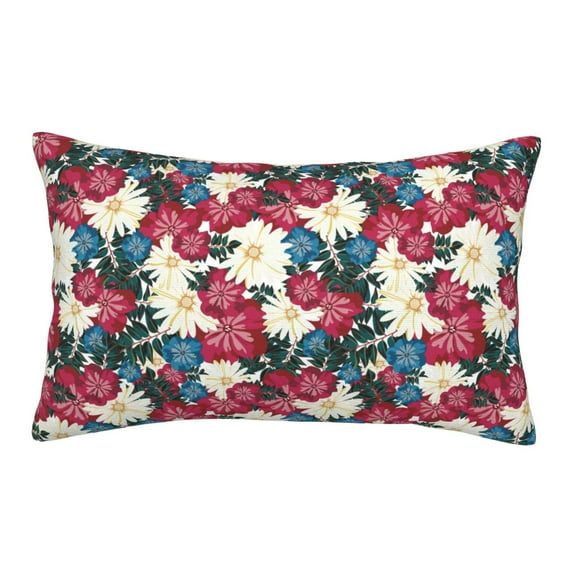 Pofeuu Beautiful Flower Print Polyester Microfiber Plush Pillowcases, Super Soft and Cozy Pillow Case Covers with Envelop Closure(Pillow core not included)-16"x24"