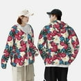 thumbnail image 1 of Pofeuu Beautiful Flower Print Sun Protection Outdoor Lightweight Full Zip UV Cooling Hoodie Long Sleeve Summer Clothing for Outdoor Hiking-X-Large, 1 of 5