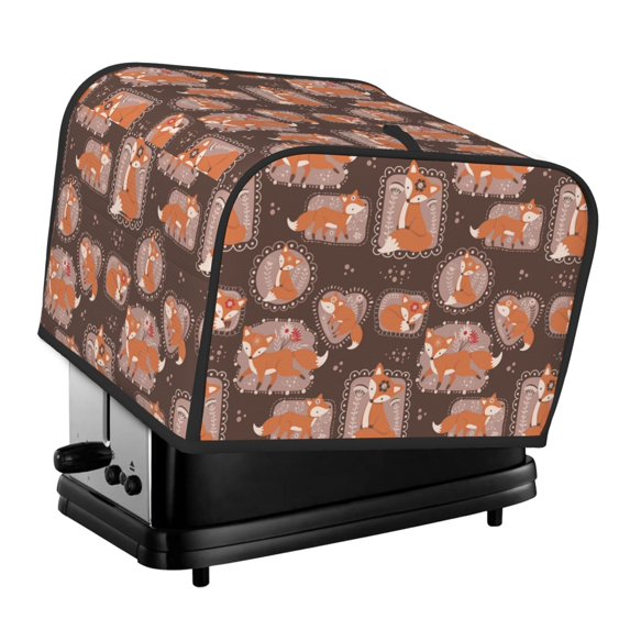 Pofeuu Beautiful Fox Print Toaster Cover 4 Slice, Bread Dust Cover & Fingerprint Protection, Kitchen Small Appliance Covers(Toaster Cover)