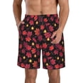 thumbnail image 1 of Pofeuu Beautiful Maple Leaf Lantern Prin Men's Swim Trunks Quick Dry Bathing Suit Swimming Board Shorts Mesh Lining Beach Swimwear-Small, 1 of 6