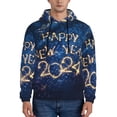 thumbnail image 1 of Pofeuu Beautiful New Year 2024 Print Mens Casual Hooded Collar Drawstring Hoodies Pullover Sweatshirts Casual Long Sleeve Shirts-4X-Large, 1 of 7