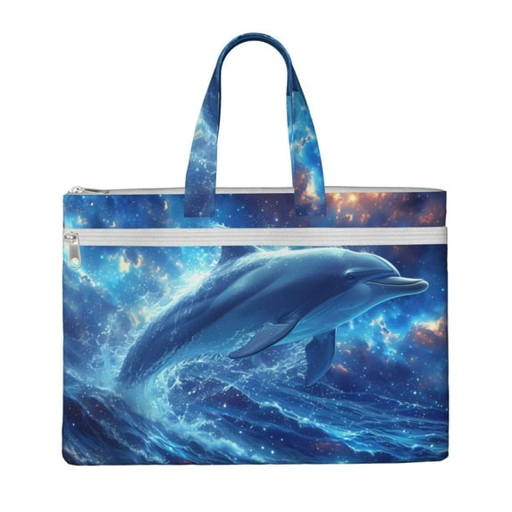 Pofeuu Beautiful Ocean Dolphin Print Laptop Bag Carrying - Computer Bag Laptop Case Shoulder Slim Work Travel