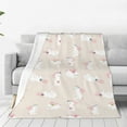 thumbnail image 1 of Pofeuu Beautiful Rabbit Print Ultra-Soft Micro Fleece Blanket,for Bed Or Sofa,All Season Throw Blankets Flannel Blanket-80"x60", 1 of 7