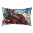 thumbnail image 1 of Pofeuu Beautiful Red Train Hot Air Balloon Print Polyester Microfiber Plush Pillowcases, Super Soft and Cozy Pillow Case Covers with Envelop Closure（Pillow core not included）-16"x24", 1 of 6