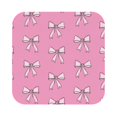 thumbnail image 1 of Pofeuu Beautiful pink bow Print Leather Coasters Set of 6, Round Cups Mugs Mat Pad for Home Kitchen Heat Resistant Drink Coasters,Square, 1 of 7