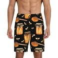 thumbnail image 1 of Pofeuu Bee and Honey Print Men's Soft Woven Elastic Waistband Sleep Pajama Short-Medium, 1 of 6