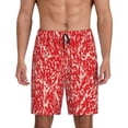 thumbnail image 1 of Pofeuu Beef Print Men's Soft Woven Elastic Waistband Sleep Pajama Short-X-Large, 1 of 6