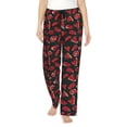 thumbnail image 1 of Pofeuu Beef3 Print Women's Fashion Pajama Pants with Pockets Comfy Drawstring Sleep Lounge Bottoms-Medium, 1 of 1